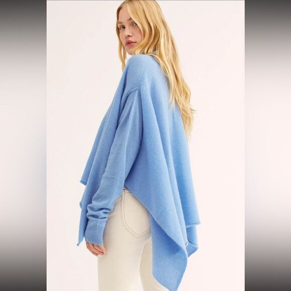 NEW FREE PEOPLE XS CRUSH ON YOU CASHMERE HIGH FUNNEL NECK SWEATER PULLOV… - Picture 2 of 3